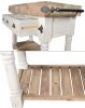 Farmhouse Island Work Console White Chalk and Natural