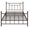 Full Metal Platform Bed Frame with Headboard and Footboard in Bronze Finish