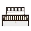 Modern Espresso Solid Pine Wooden Platform Bed Frame -  Full Size