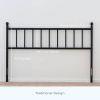 King size Traditional Farmhouse Headboard in Matte Black Metal Finish
