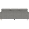 Mid-Century Modern Left or Right Facing Sectional Sofa in Light Grey Linen