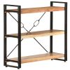 3-Tier Bookcase 35.4"x11.8"x31.5" Solid Acacia Wood