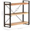 3-Tier Bookcase 35.4"x11.8"x31.5" Solid Acacia Wood