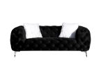 Black Elegant Velvet Living Room Armchair