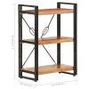 3-Tier Bookcase 23.6"x11.8"x31.5" Solid Acacia Wood