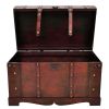 Wooden Treasure Chest Large Mocha Brown