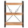 3-Tier Bookcase 23.6"x11.8"x31.5" Solid Acacia Wood
