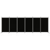 6-Panel Room Divider Black 204.7"x70.9" Fabric