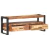 TV Stand 47.2"x13.8"x17.7" Solid Wood with Honey Finish