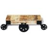 Coffee Table with Wheels Rough Mango Wood