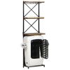 Tractor Wine Cabinet White 19.3"x12.2"x67.7" Rough Mango Wood