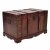 Wooden Treasure Chest Large Mocha Brown