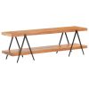 TV Stand 63"x15.7"x19.7" Solid Wood Acacia
