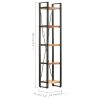 5-Tier Bookcase 15.7"x11.8"x70.9" Solid Acacia Wood