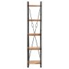 5-Tier Bookcase 15.7"x11.8"x70.9" Solid Acacia Wood