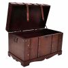 Wooden Treasure Chest Large Mocha Brown